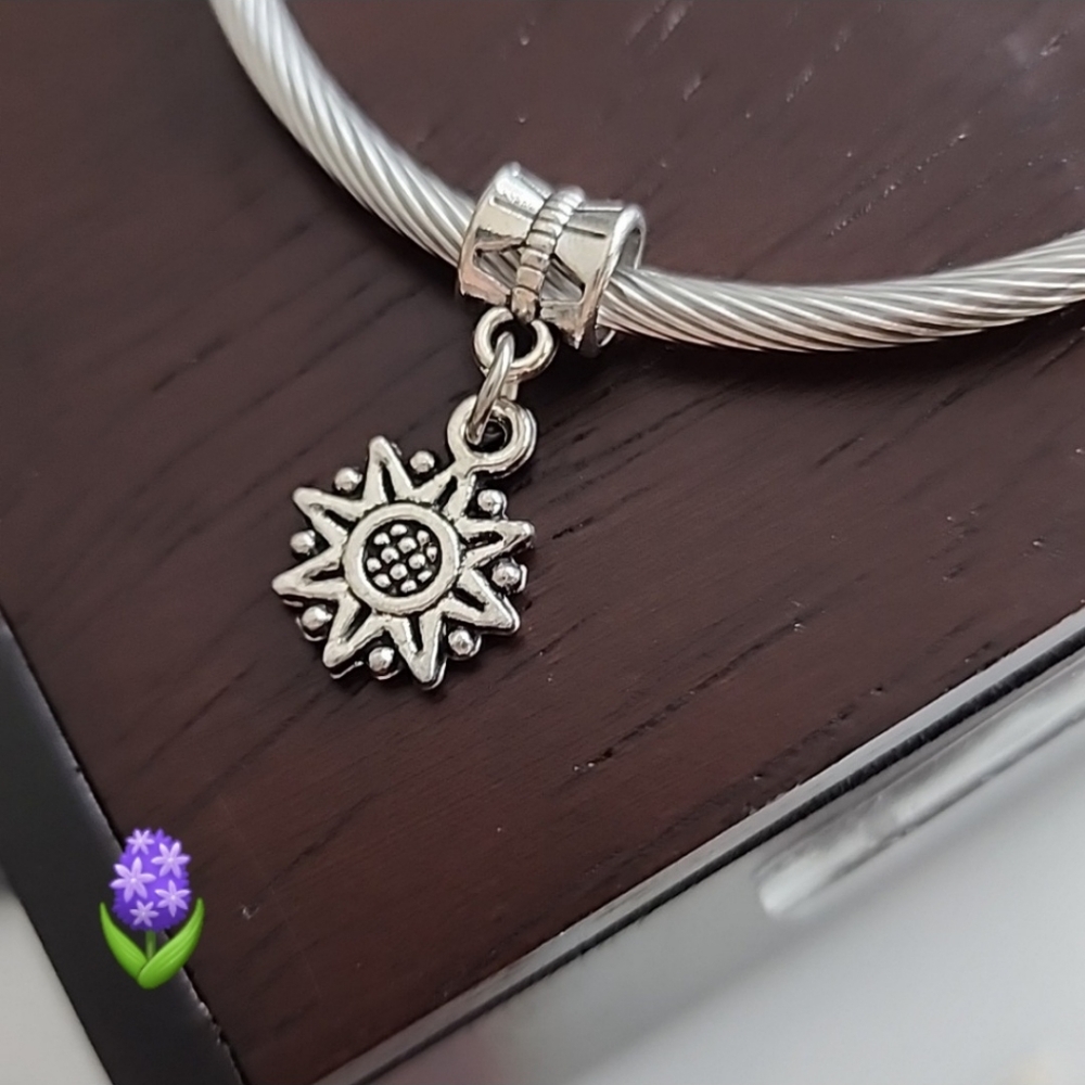 Sun Charm for European Style Bracelets Fits Pandora Systems